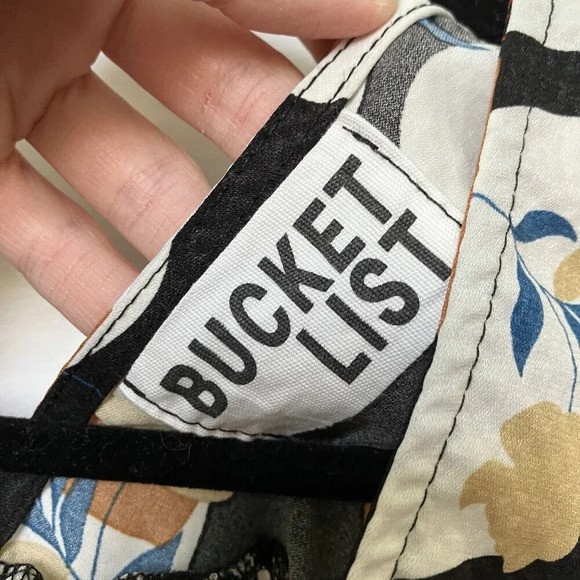 BUCKETLIST Floral and Paisley Blouse - Black, White, Orange - Picture 5 of 6